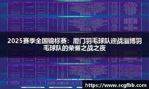 2025赛季全国锦标赛：厦门羽毛球队迎战淄博羽毛球队的荣誉之战之夜